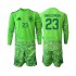 Kit Enfant Maillot Espagne Gardien Unai Simon 23 6th Green color World Cup 2026 à Manches Longues