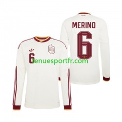 Homme Maillot Extérieur Espagne Mikel Merino 6 World Cup 2026 à Manches Longues