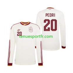 Homme Maillot Extérieur Espagne Pedri 20 World Cup 2026 à Manches Longues