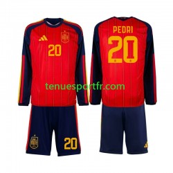 Kit Enfant Maillot Domicile Espagne Pedri 20 World Cup 2026 à Manches Longues