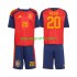 Kit Enfant Maillot Domicile Espagne Pedri 20 World Cup 2026 à Manches Courtes