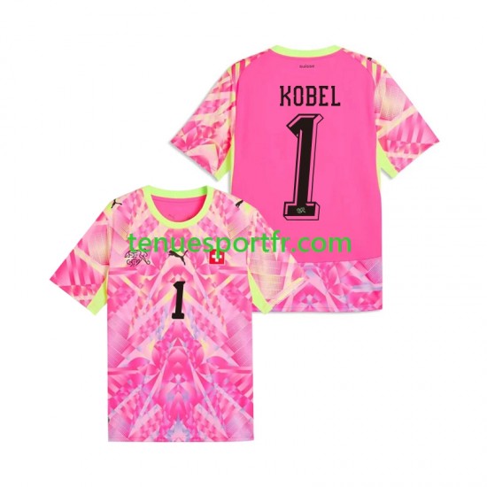 Homme Maillot Extérieur Suisse Gardien Gregor Kobel 1 World Cup 2026 à Manches Courtes