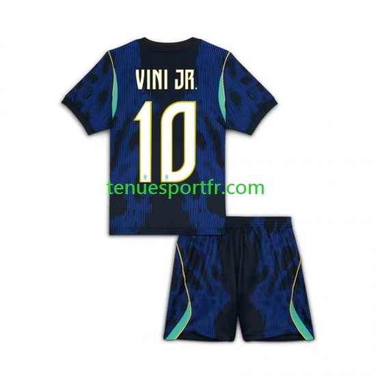 Kit Enfant Maillot Extérieur Brésil Vinicius Junior 10 World Cup 2026 à Manches Courtes