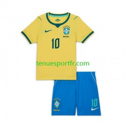 Kit Enfant Maillot Domicile Brésil Vinicius Junior 10 World Cup 2026 à Manches Courtes