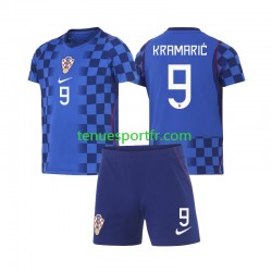 Kit Enfant Maillot Extérieur Croatie Andrej Kramaric 9 World Cup 2026 à Manches Courtes