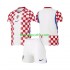 Kit Enfant Maillot Domicile Croatie World Cup 2026 à Manches Courtes