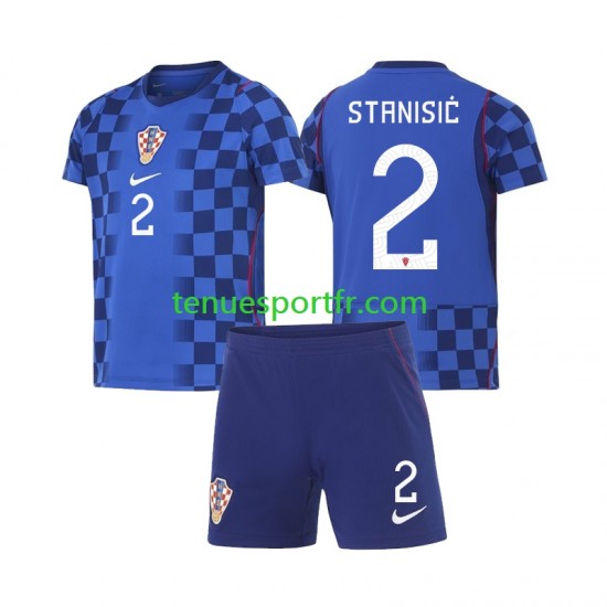 Kit Enfant Maillot Extérieur Croatie Josip Stanisic 2 World Cup 2026 à Manches Courtes