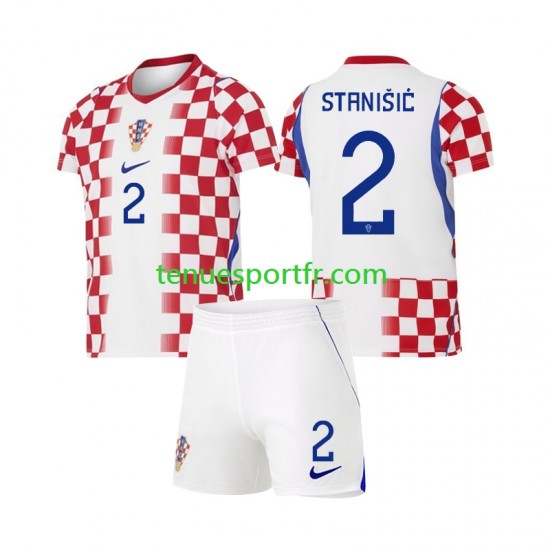 Kit Enfant Maillot Domicile Croatie Josip Stanisic 2 World Cup 2026 à Manches Courtes