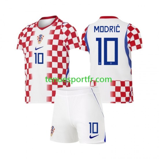 Kit Enfant Maillot Domicile Croatie Luka Modric 10 World Cup 2026 à Manches Courtes
