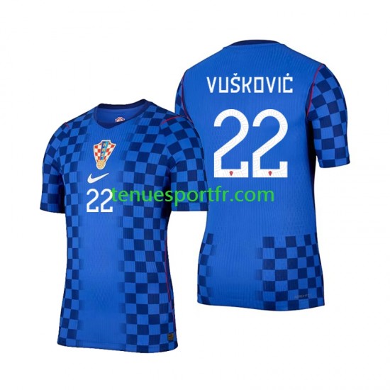 Homme Maillot Extérieur Croatie Luka Vuskovic 22 World Cup 2026 à Manches Courtes