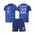 Kit Enfant Maillot Extérieur Croatie Luka Vuskovic 22 World Cup 2026 à Manches Courtes