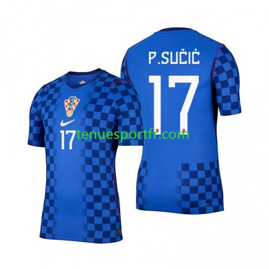 Homme Maillot Extérieur Croatie Petar Sucic 17 World Cup 2026 à Manches Courtes