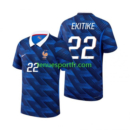 Homme Maillot Domicile France Hugo Ekitike 22 World Cup 2026 à Manches Courtes