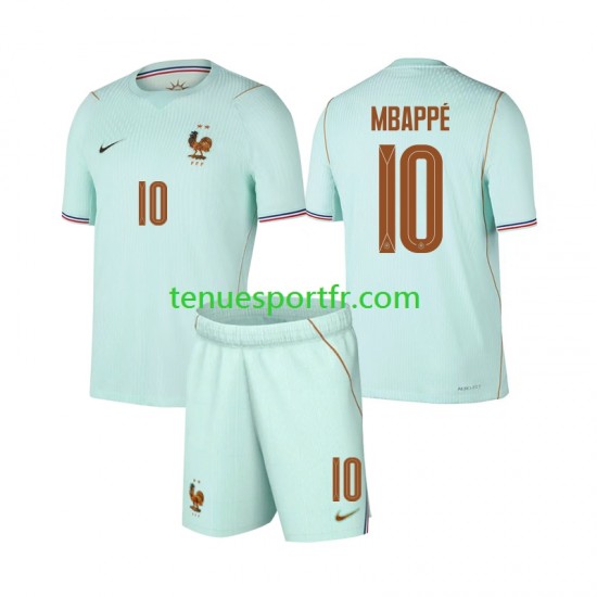 Kit Enfant Maillot Extérieur France Kylian Mbappe 10 World Cup 2026 à Manches Courtes