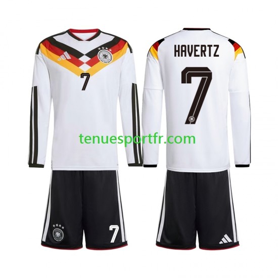 Kit Enfant Maillot Domicile Allemagne Kai Havertz 7 World Cup 2026 à Manches Longues