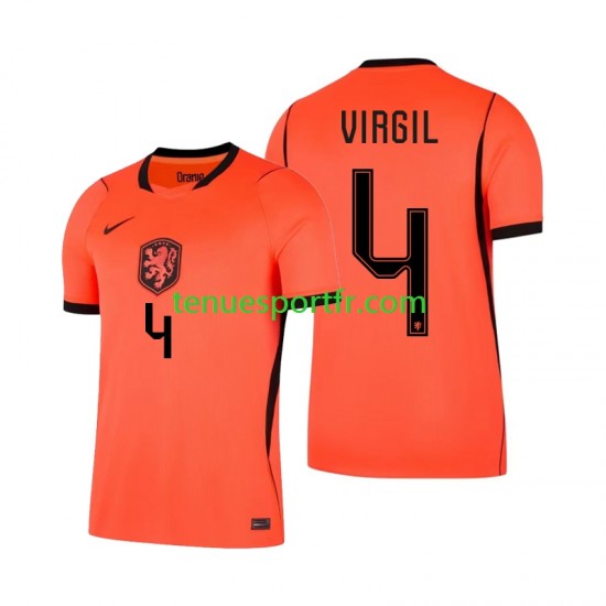 Homme Maillot Domicile Pays-Bas Virgil van Dijk 4 World Cup 2026 à Manches Courtes