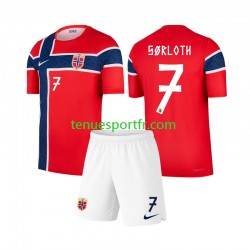 Kit Enfant Maillot Domicile Norvège Alexander Sorloth 7 World Cup 2026 à Manches Courtes