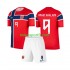 Kit Enfant Maillot Domicile Norvège Erling Haaland 9 World Cup 2026 à Manches Courtes