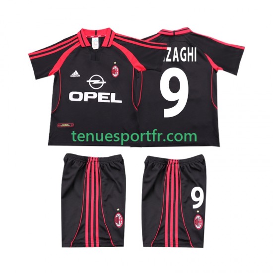 Kit Enfant Maillot Retro Troisième AC Milan INZAGHI 9 2000 2001 à Manches Courtes
