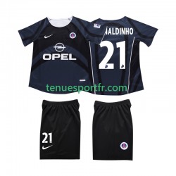 Kit Enfant Maillot Retro Troisième AC Milan RONALDINHO 10 2002 2003 à Manches Courtes