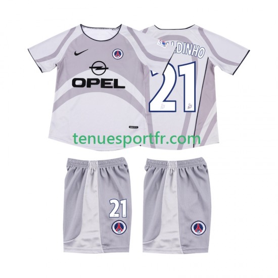 Kit Enfant Maillot Retro Extérieur AC Milan RONALDINHO 21 2001 2002 à Manches Courtes