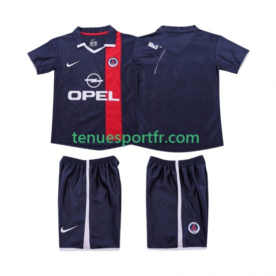 Kit Enfant Maillot Retro Domicile AC Milan 2001 2002 à Manches Courtes
