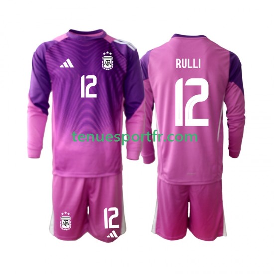 Kit Enfant Maillot Domicile Argentine Gardien Geronimo Rulli 12 2025 à Manches Longues