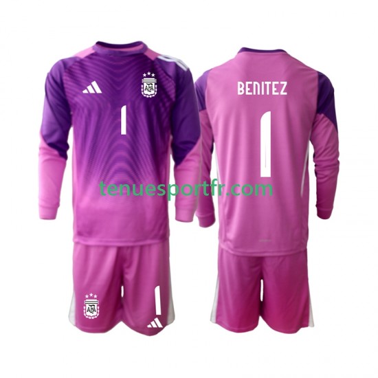 Kit Enfant Maillot Domicile Argentine Gardien Walter Daniel Benitez 1 2025 à Manches Longues