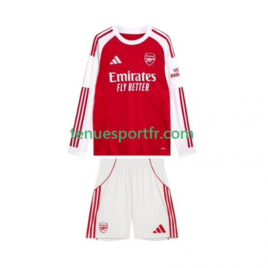 Kit Enfant Maillot Domicile Arsenal 2025-2026 à Manches Longues