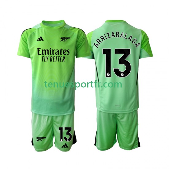 Kit Enfant Maillot Extérieur Arsenal Gardien Kepa Arrizabalaga 13 2025-2026 à Manches Courtes