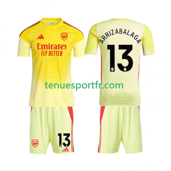 Kit Enfant Maillot Domicile Arsenal Gardien Kepa Arrizabalaga 13 2025-2026 à Manches Courtes