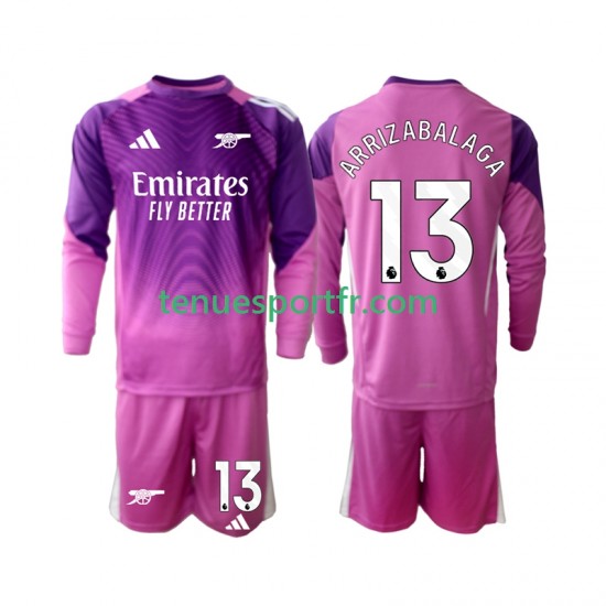 Kit Enfant Maillot Troisième Arsenal Gardien Kepa Arrizabalaga 13 2025-2026 à Manches Longues