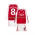 Kit Enfant Maillot Domicile Arsenal Martin Odegaard 8 2025-2026 à Manches Longues