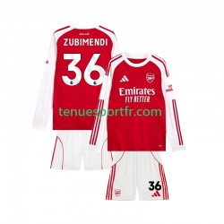 Kit Enfant Maillot Domicile Arsenal Martin Zubimendi 36 2025-2026 à Manches Courtes