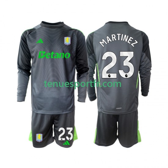 Kit Enfant Maillot Domicile Aston Villa Gardien Emiliano Martinez 23 2025-2026 à Manches Longues