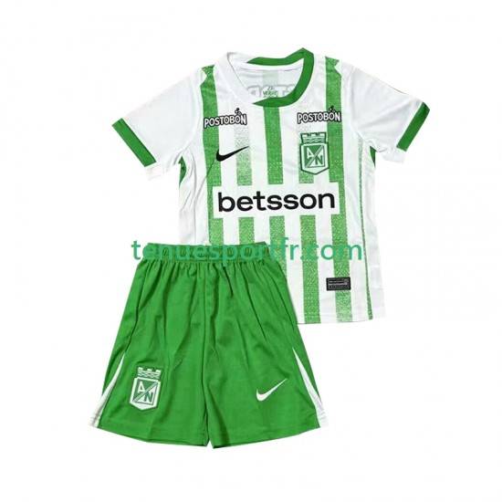 Kit Enfant Maillot Domicile Atletico Nacional 2025 à Manches Courtes