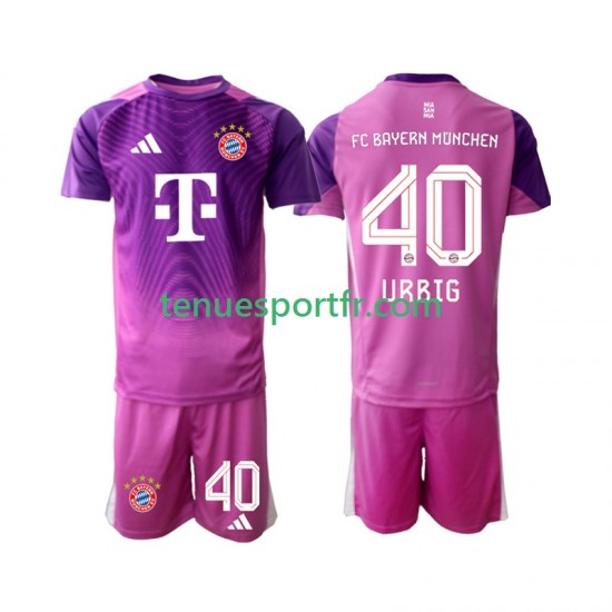 Kit Enfant Maillot Quatrième Bayern Munich Gardien Jonas Urbig 40 2025-2026 à Manches Courtes