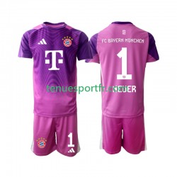 Kit Enfant Maillot Quatrième Bayern Munich Gardien Manuel Neuer 1 2025-2026 à Manches Courtes