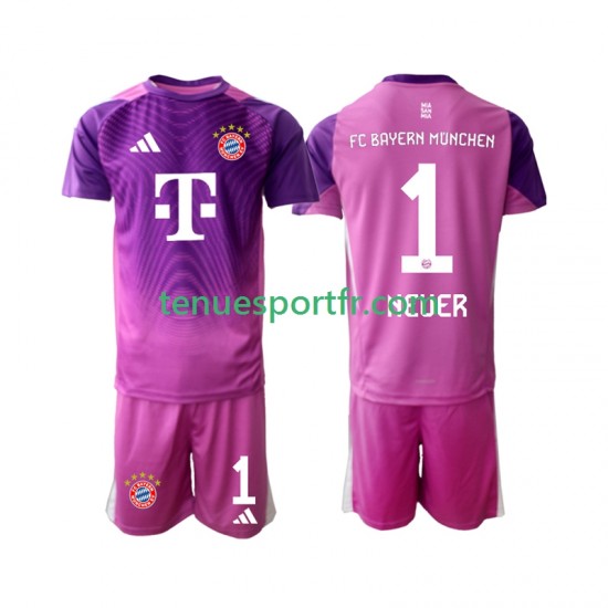 Kit Enfant Maillot Quatrième Bayern Munich Gardien Manuel Neuer 1 2025-2026 à Manches Courtes