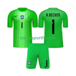 Kit Enfant Maillot Domicile Brésil Gardien Alisson Becker 1 2026 à Manches Courtes