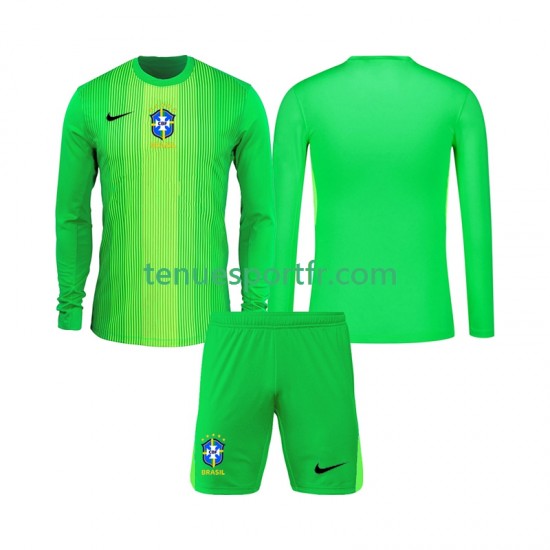 Kit Enfant Maillot Domicile Brésil Gardien 2026 à Manches Longues