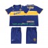 Kit Enfant Maillot Retro Domicile CA Boca Juniors 1996 1997 à Manches Courtes