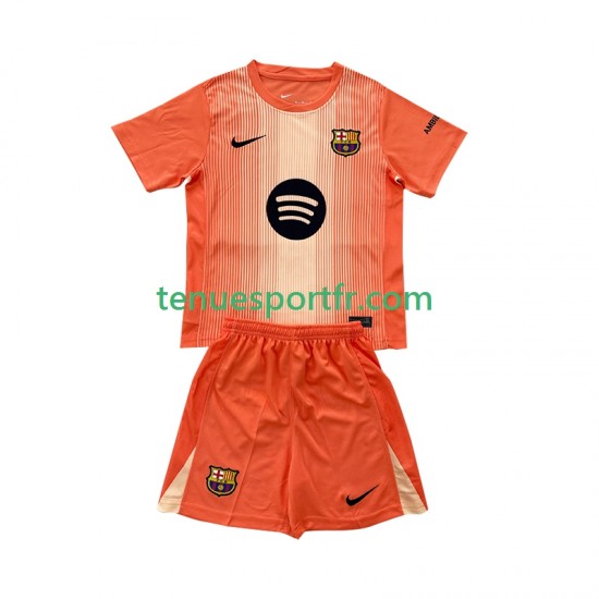 Kit Enfant Maillot Quatrième FC Barcelone Gardien 2025-2026 à Manches Courtes