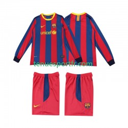 Kit Enfant Maillot Retro Domicile FC Barcelone 2010 2011 à Manches Longues