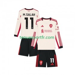 Kit Enfant Maillot Extérieur Liverpool Mohamed Salah 11 2025-2026 à Manches Longues