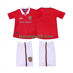 Kit Enfant Maillot Retro Domicile Manchester United 1999 2000 à Manches Courtes