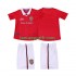 Kit Enfant Maillot Retro Domicile Manchester United 1999 2000 à Manches Courtes