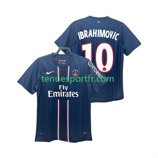 Homme Maillot Retro Domicile Paris Saint-Germain IBRAHIMOVIC 10 2012 2013 à Manches Courtes