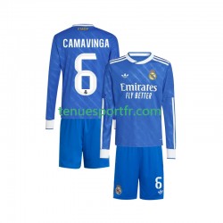 Kit Enfant Maillot Troisième Real Madrid Camavinga 6 2025-2026 à Manches Longues