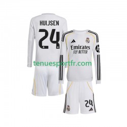 Kit Enfant Maillot Domicile Real Madrid Huijsen 24 2025-2026 à Manches Longues